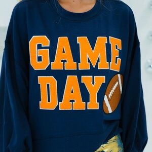 Judith March Game Day Varsity Football Pullovers Sweatshirt Size: S